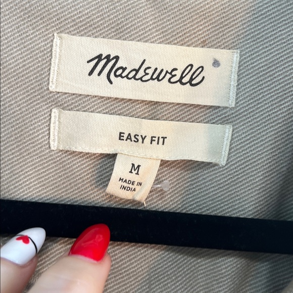 Madewell Western Shirt Easy Fit Button Down 100% Cotton Style NS445 Tan - Picture 6 of 12